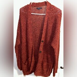 Red American Eagle cardigan size L